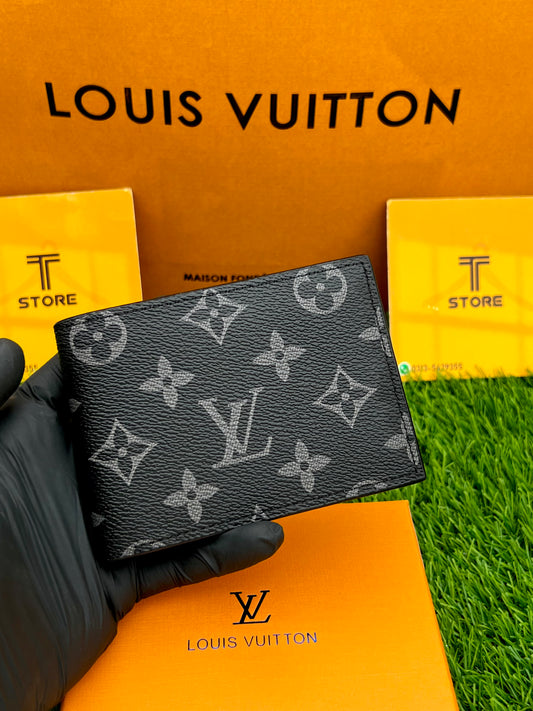 LV Monogram Black Flower Wallet