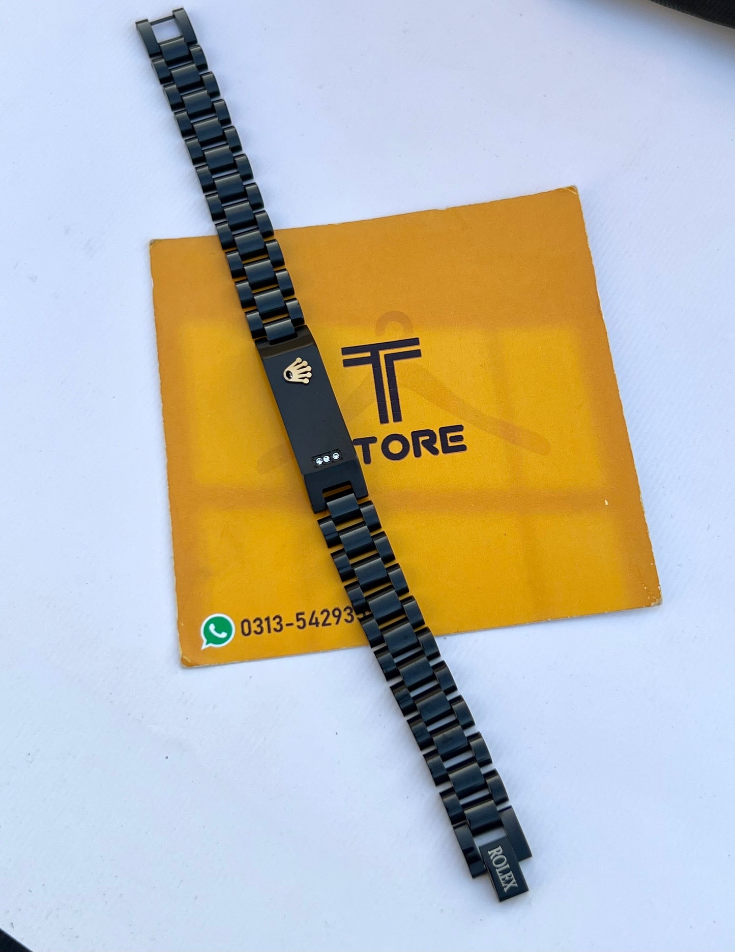 Rolex Black Jubilee Chain Bracelet For Men
