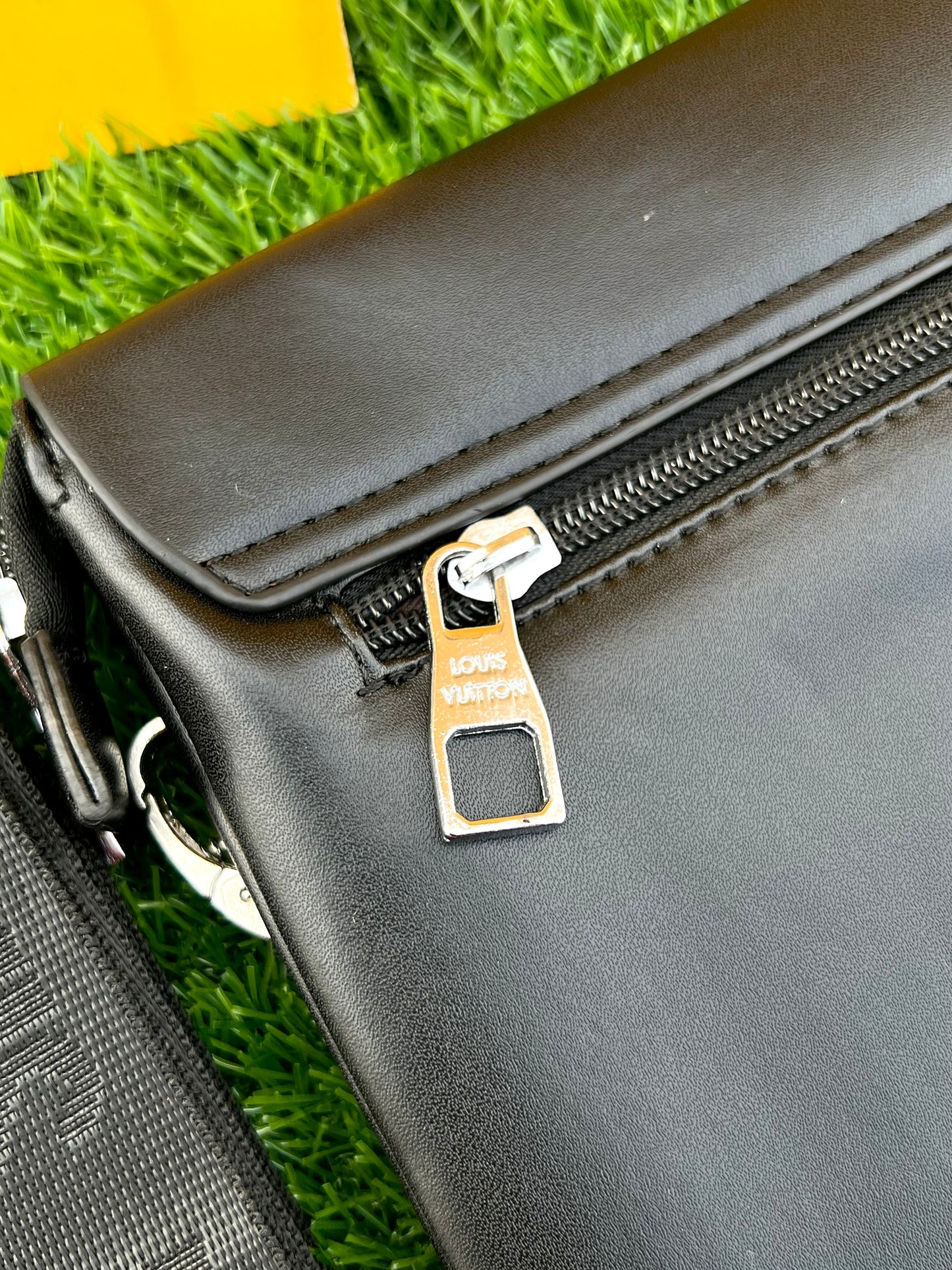 LV Black Embossed Flower Crossbody Bag