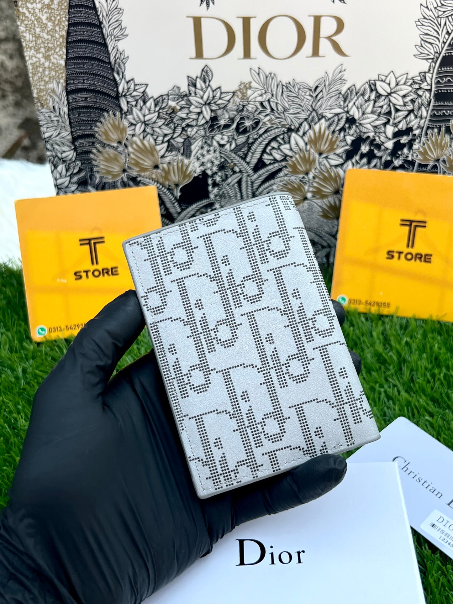 Dior Grey Pocket Organizer/Cardholder + Cash Pocket