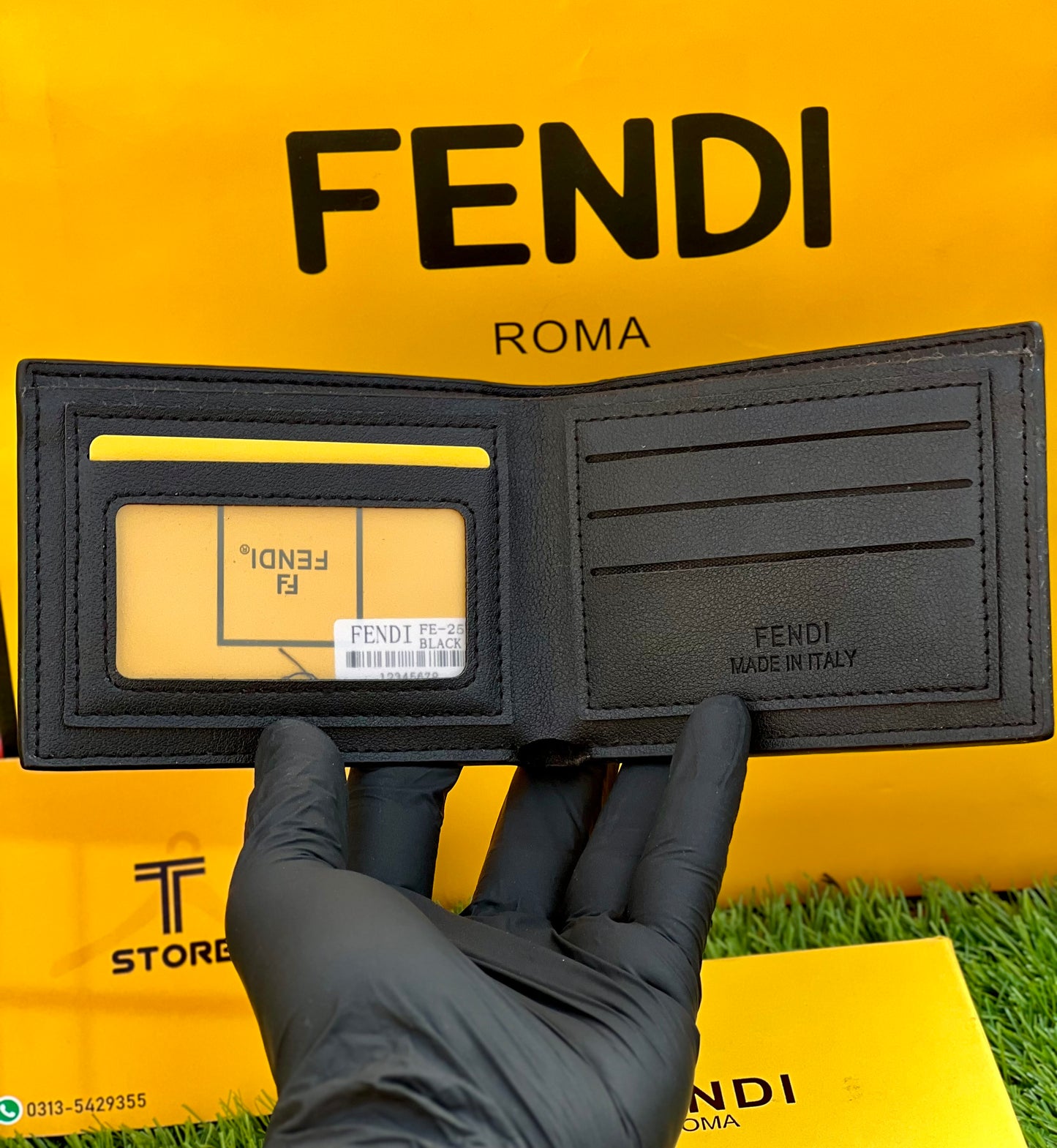 Fendi Yellow Eyes Wallet