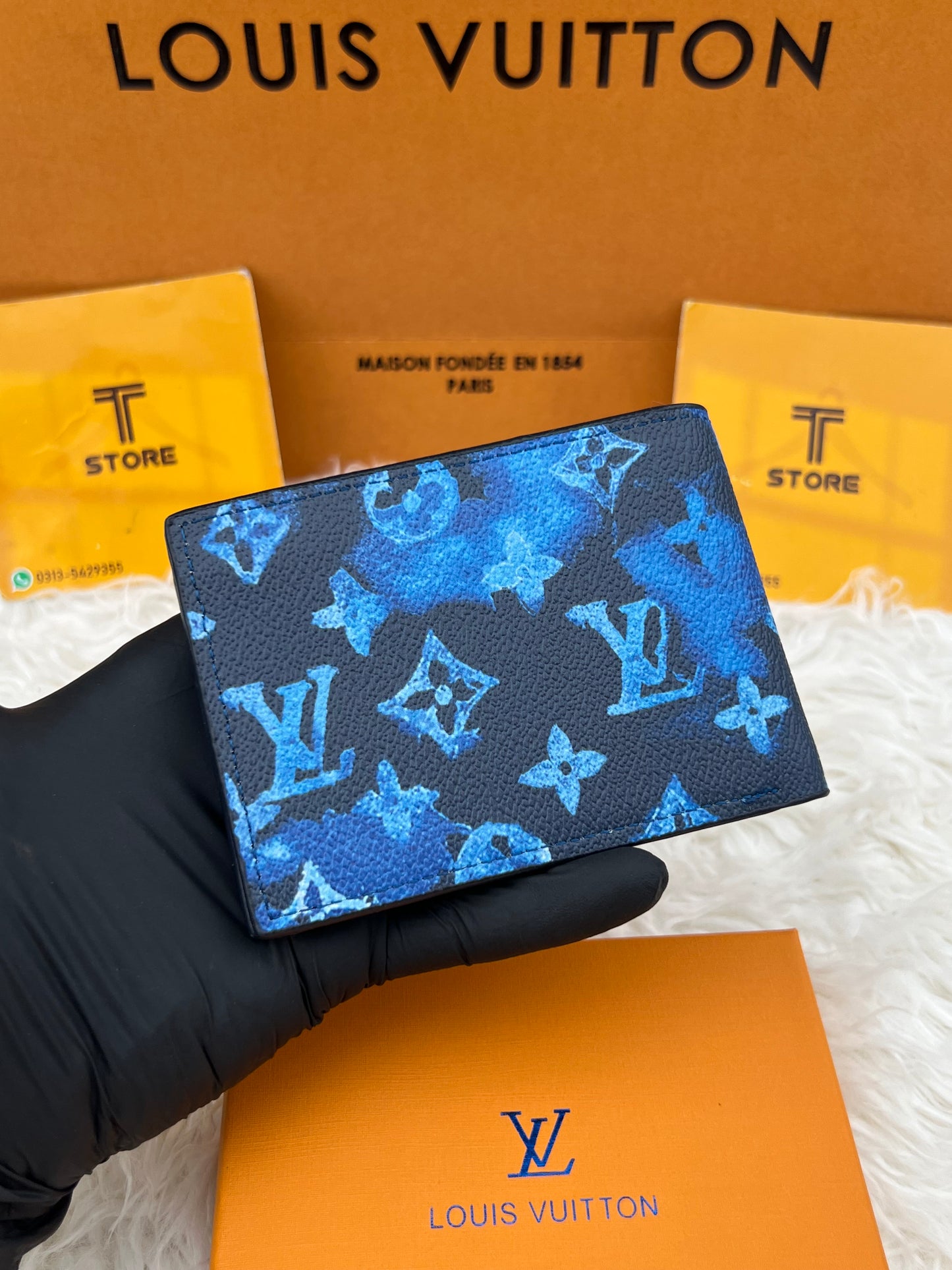 LV Blue Printed Wallet
