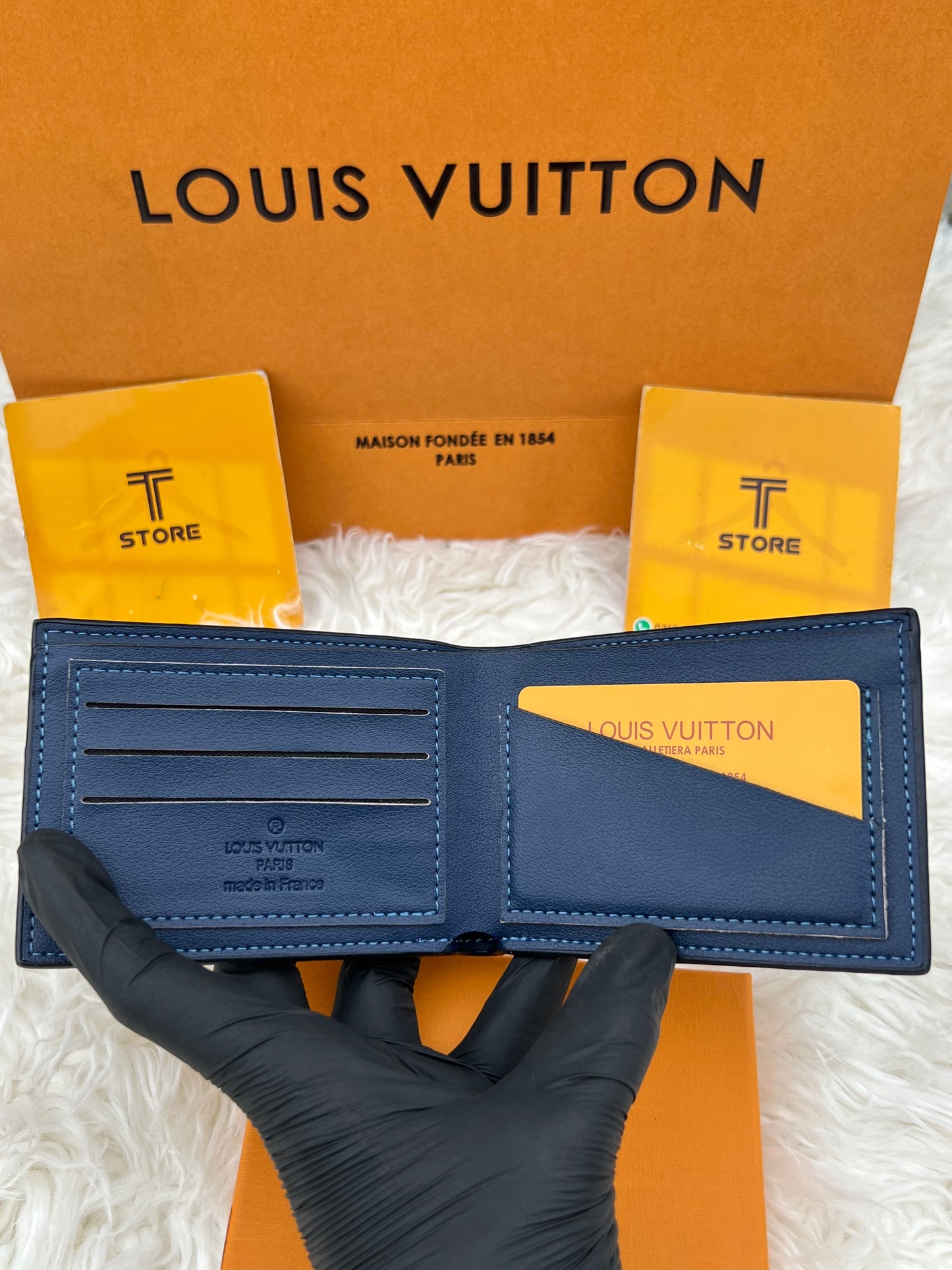 LV Blue Printed Wallet