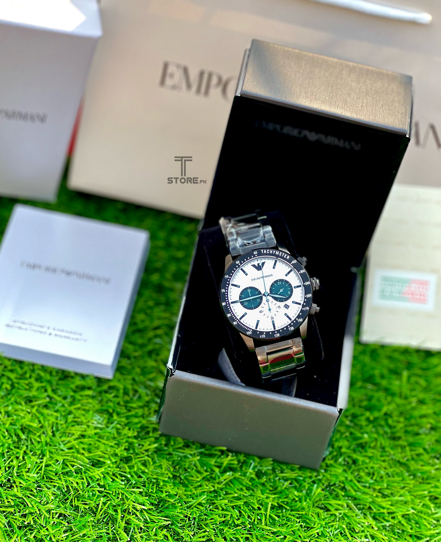 Original Emporio Armani AR11471 Multicolour Stainless Steel Chronograph Men's Watch