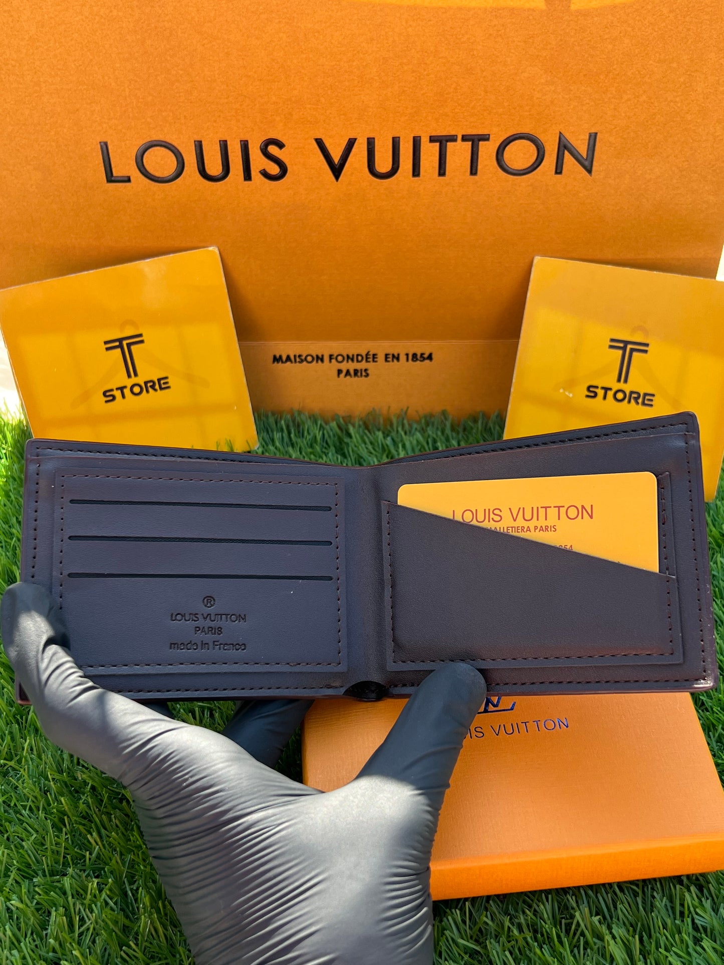 LV Brown Flower Printed Wallet