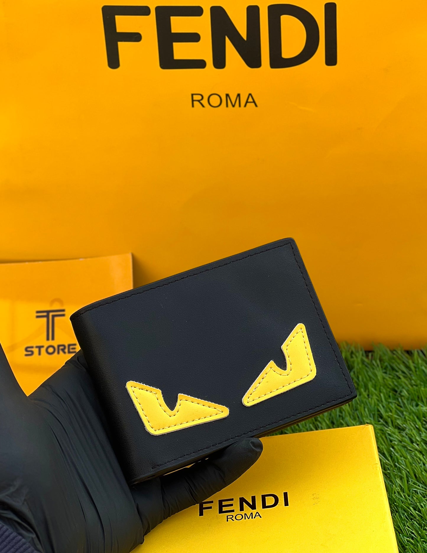 Fendi Yellow Eyes Wallet