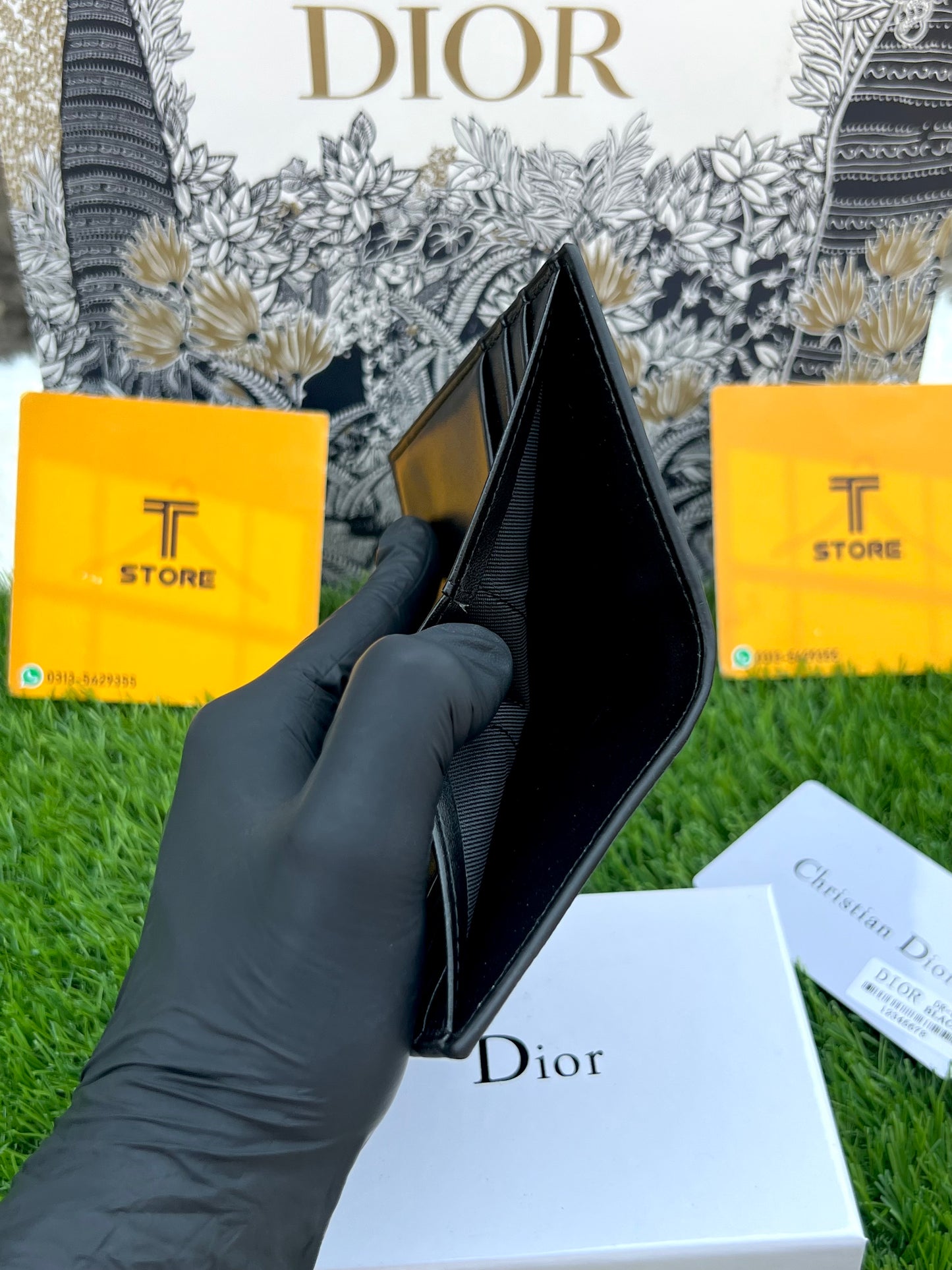 Dior Black Pocket Organizer/Cardholder + Cash Pocket