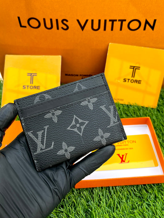 LV Black Flower Cardholder