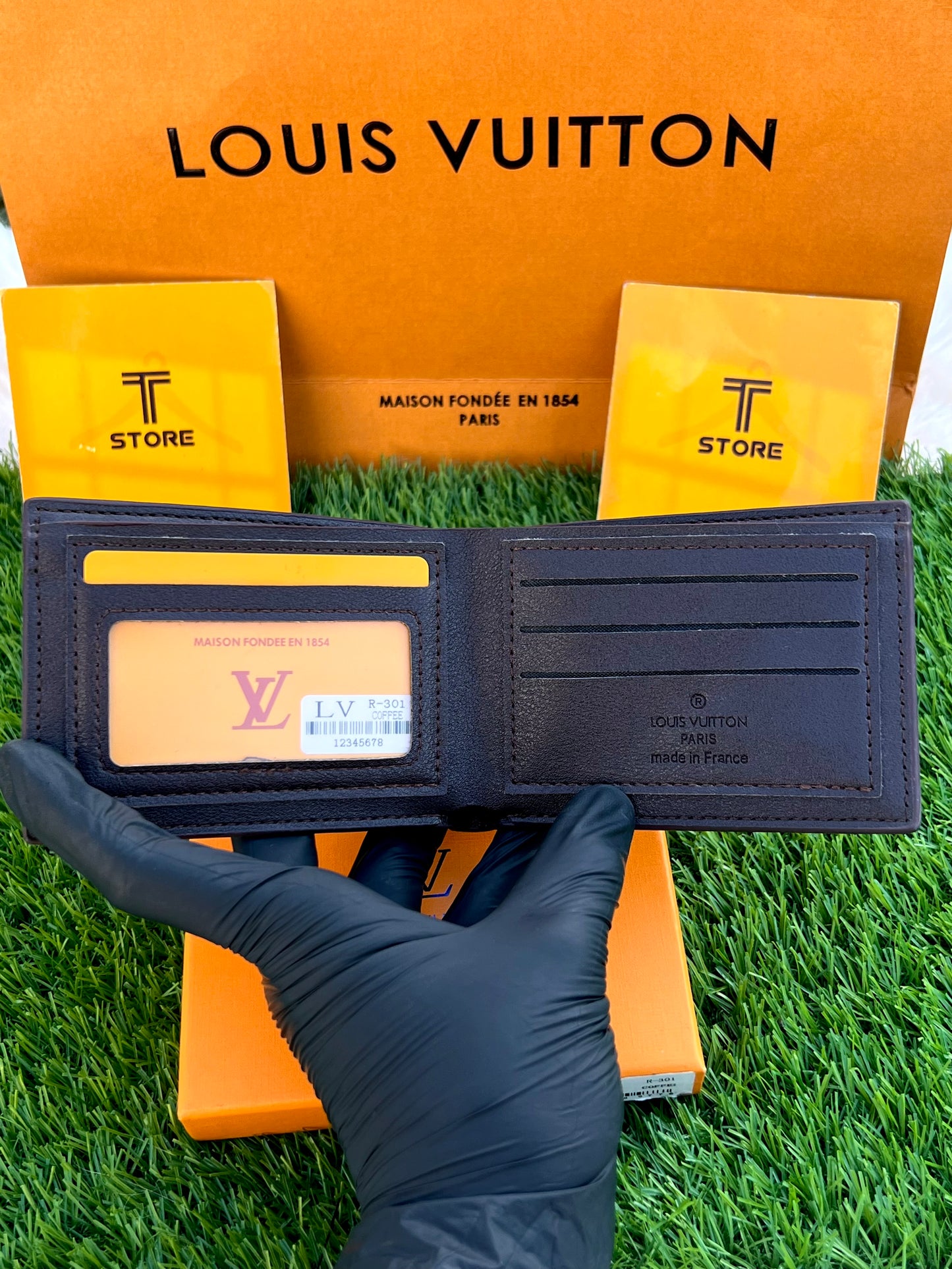 LV Brown Check Wallet