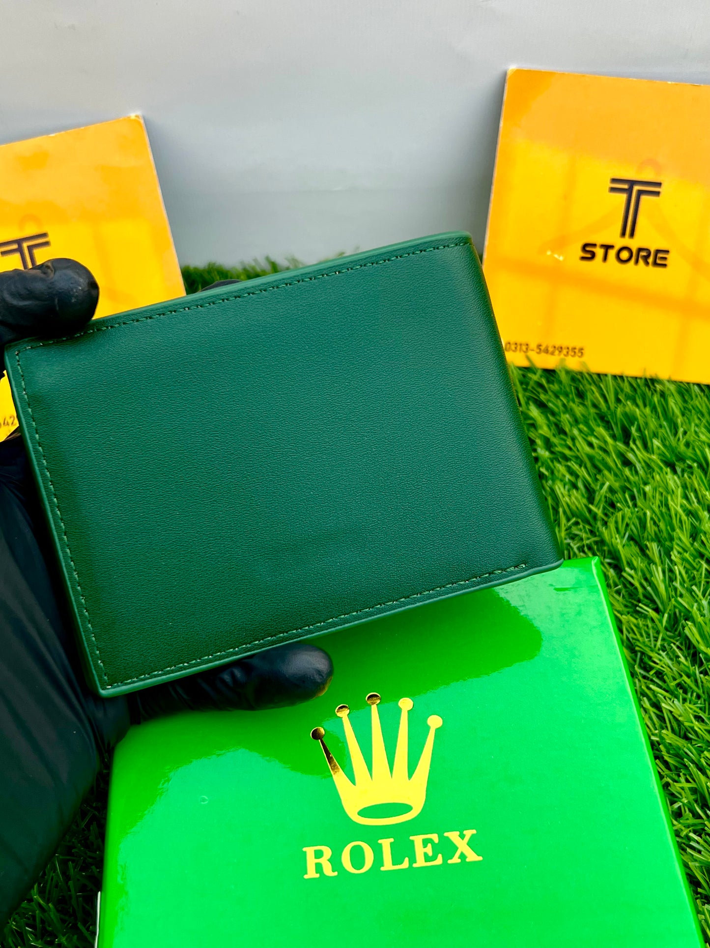 Rolex Green Logo Wallet