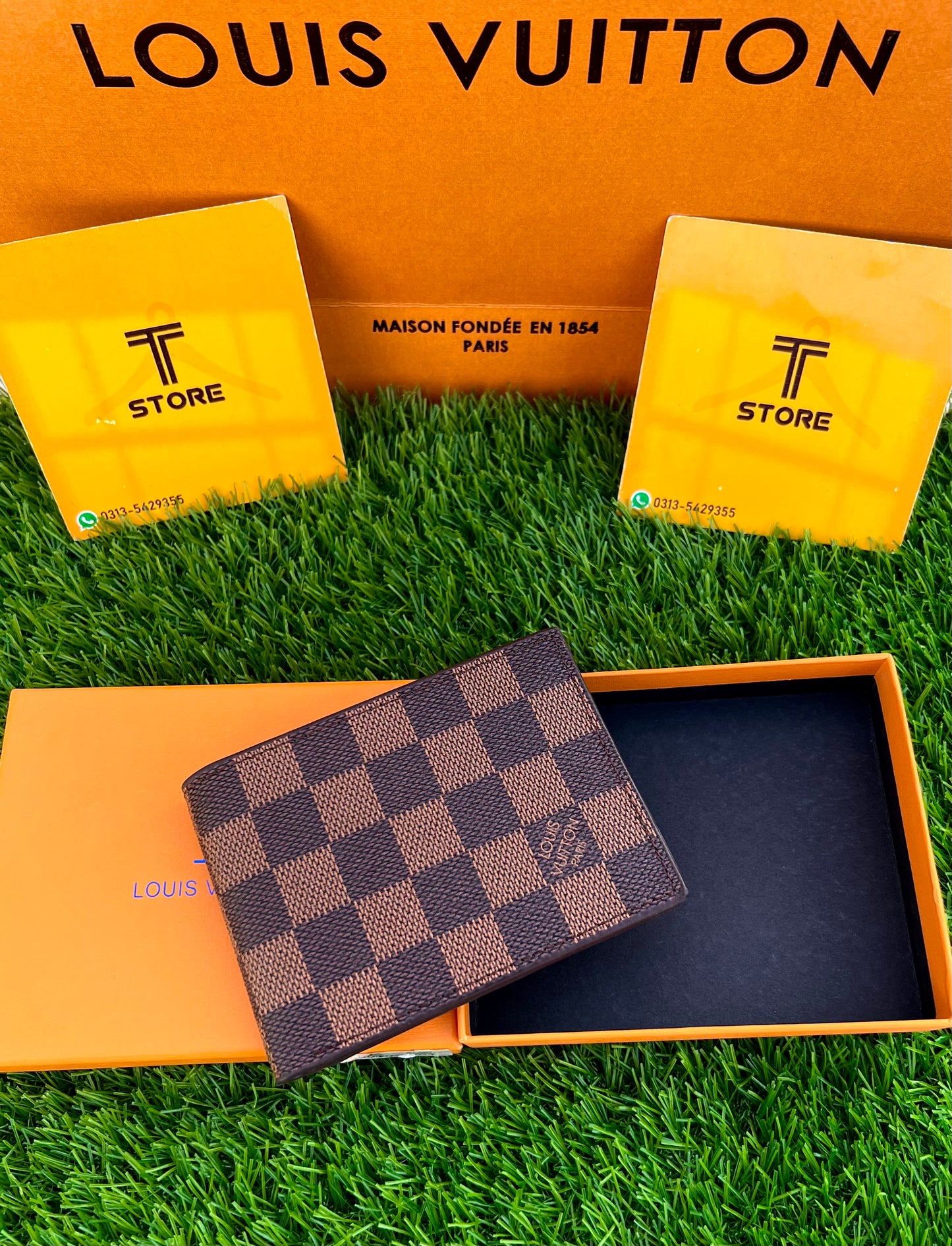 LV Brown Check Wallet