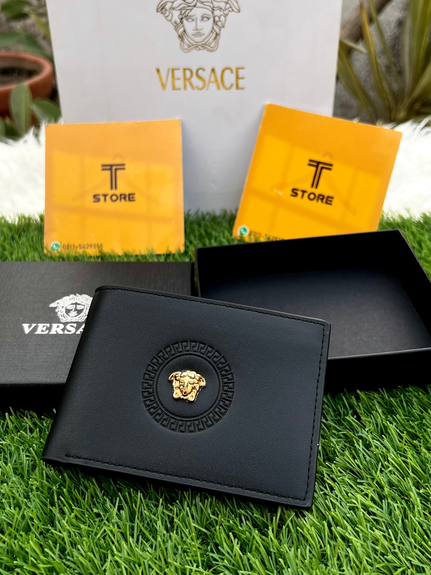 Versace Black Middle Logo Wallet