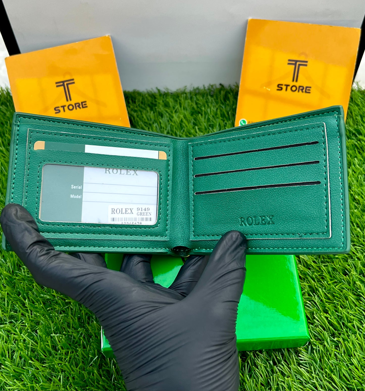 Rolex Green Logo Wallet