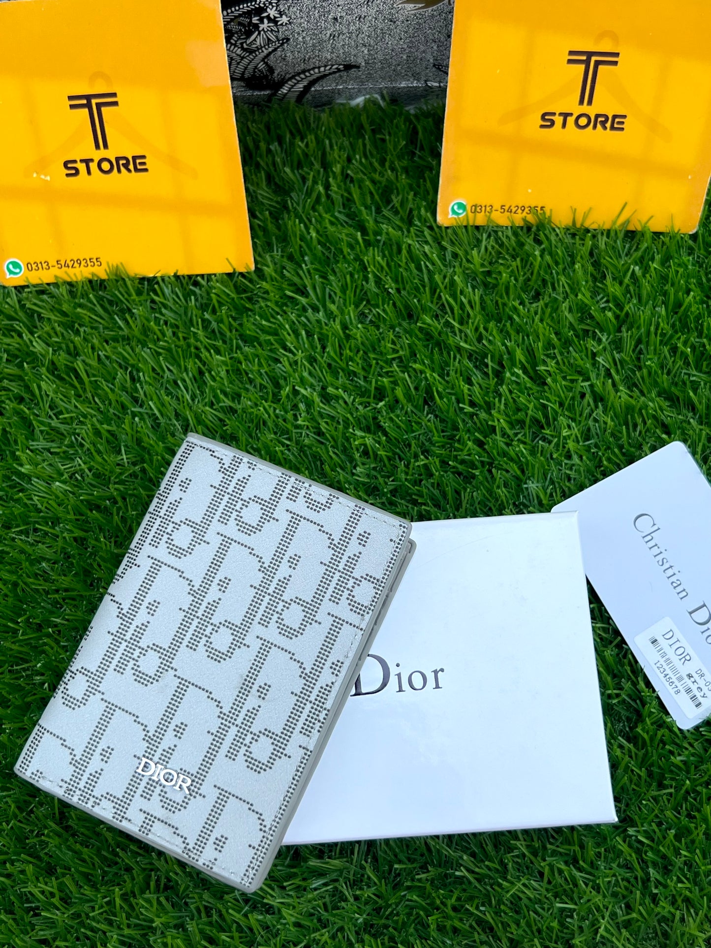 Dior Grey Pocket Organizer/Cardholder + Cash Pocket