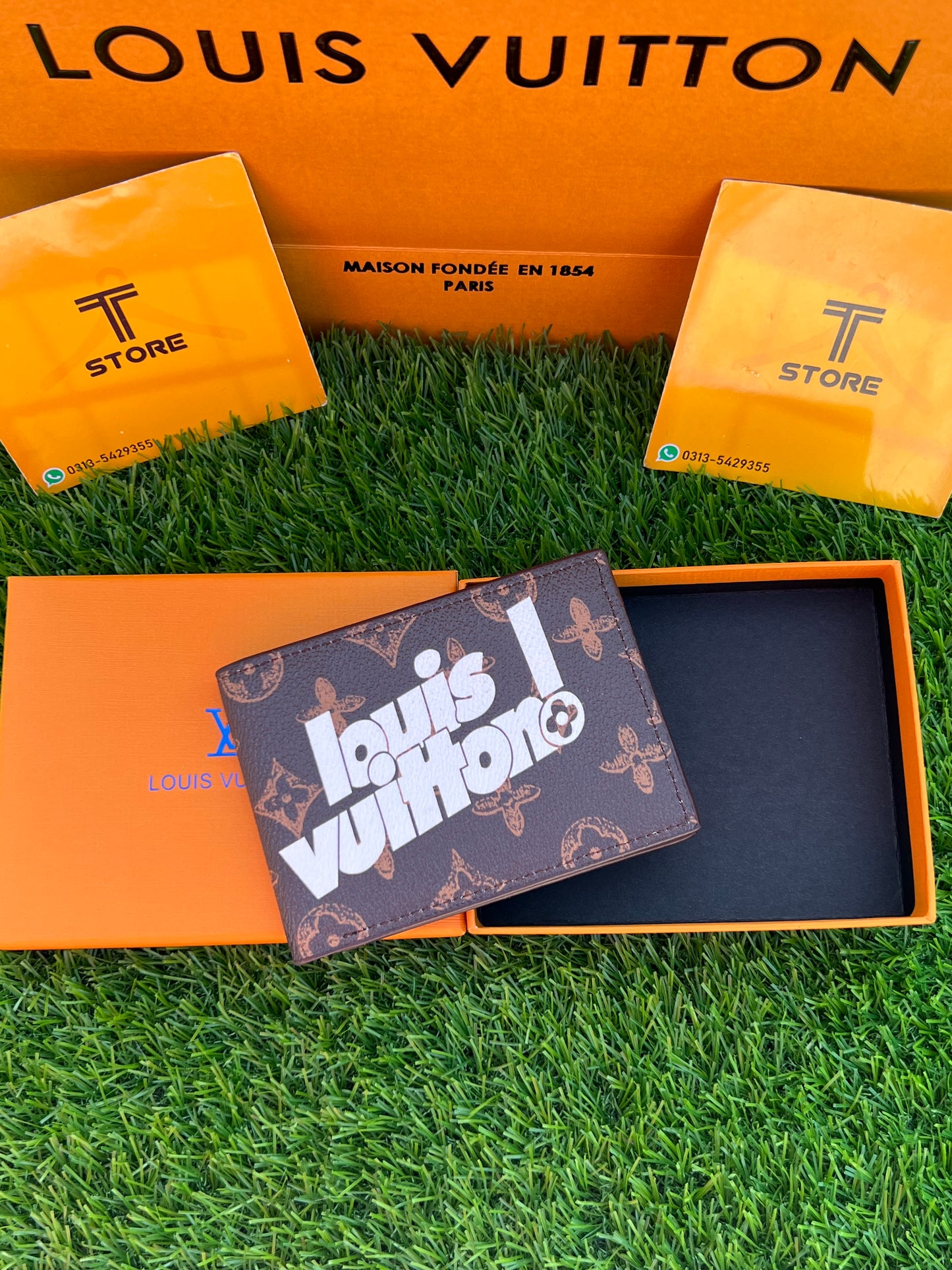 LV Brown Flower Printed Wallet