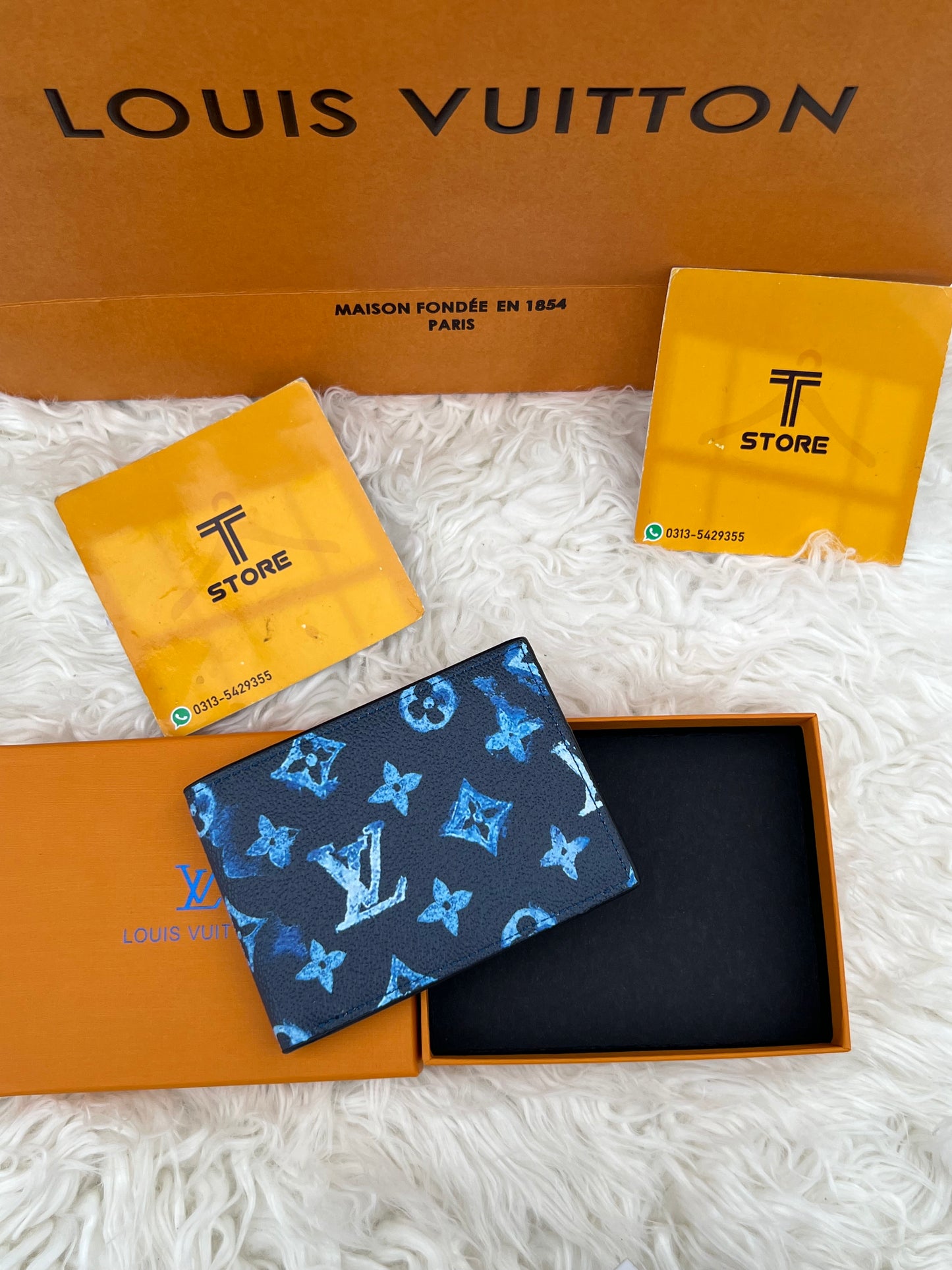 LV Blue Printed Wallet