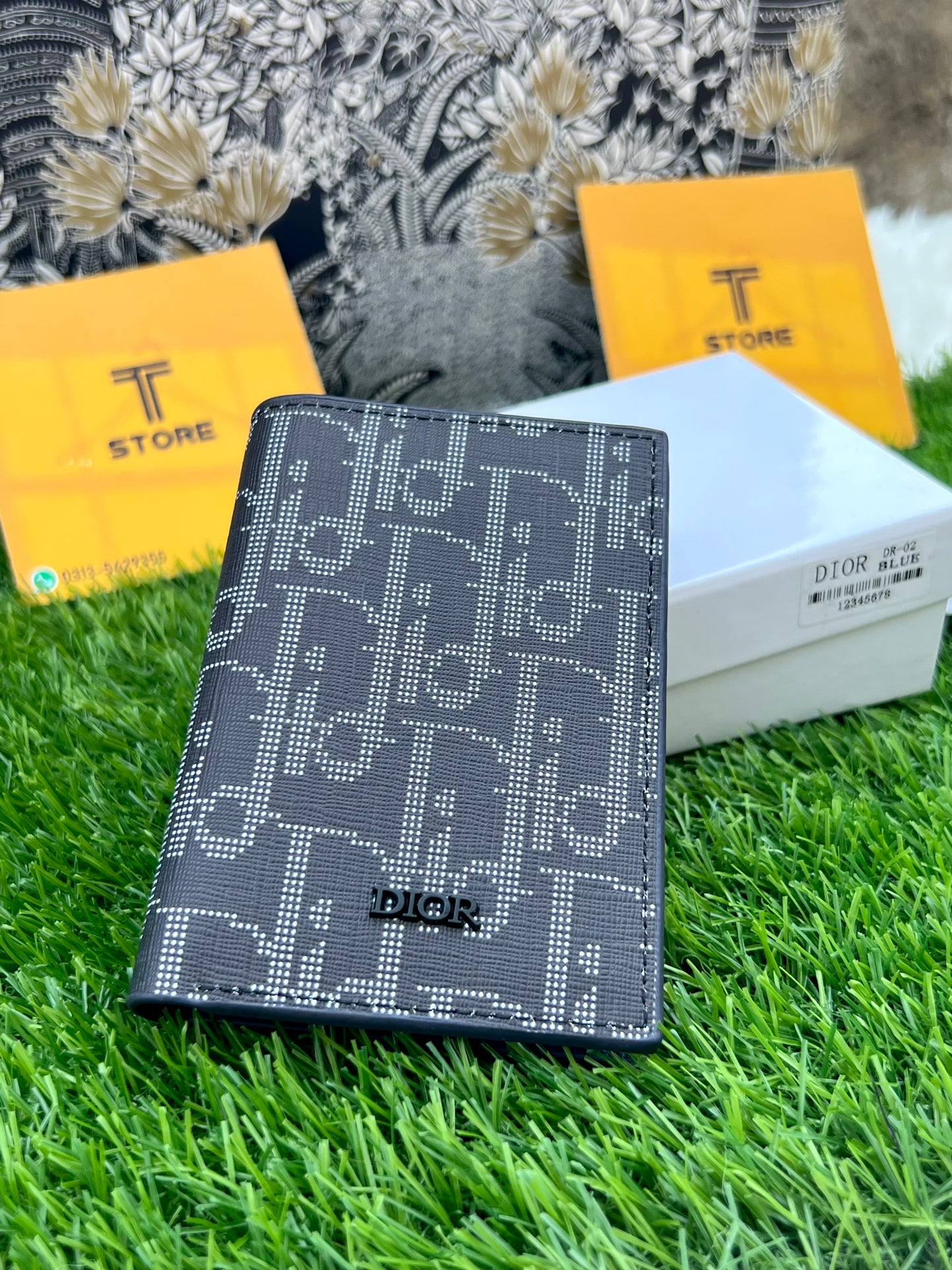 Dior Blue Pocket Organizer/Cardholder + Cash Pocket