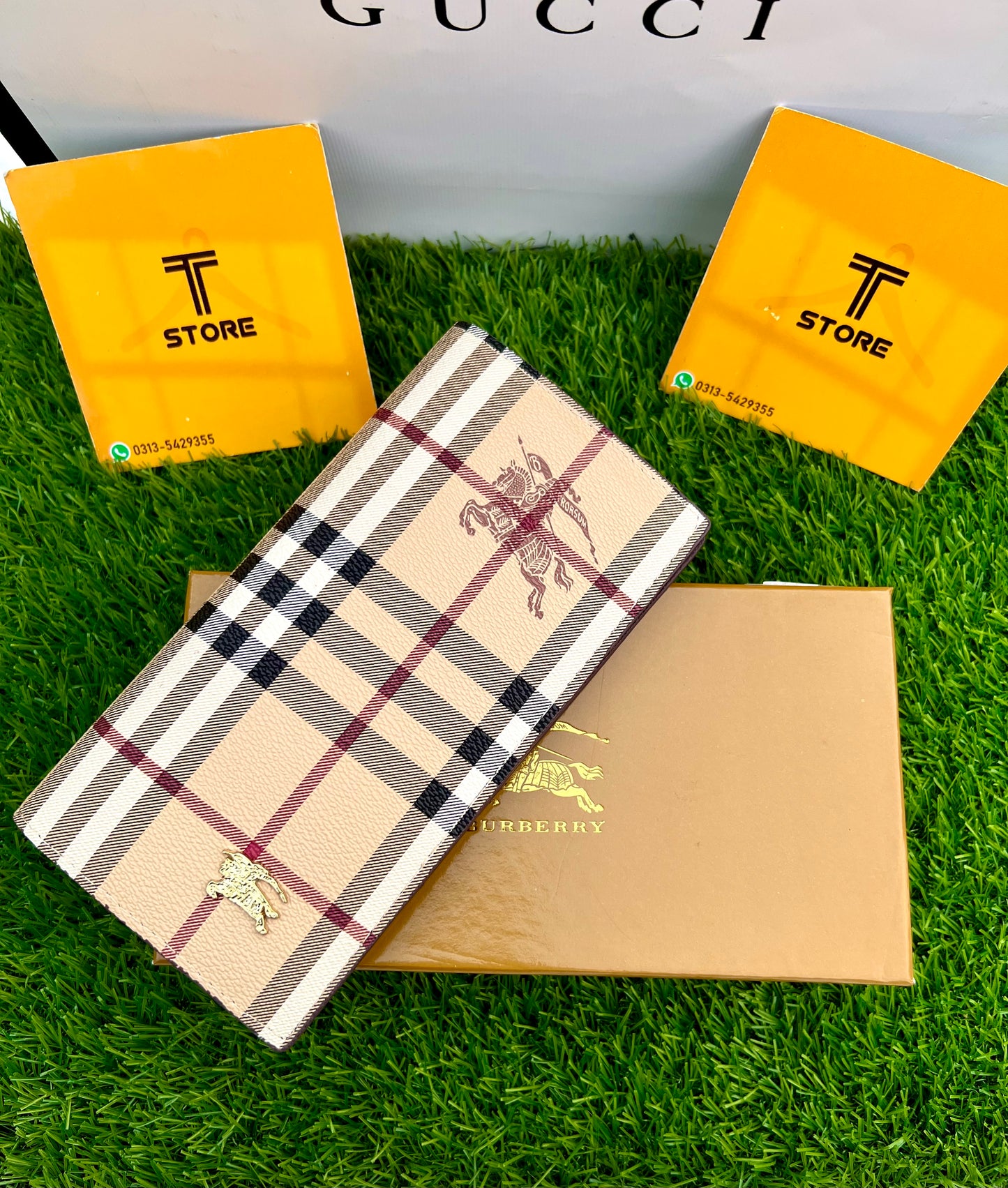 Burberry Check Long Wallet