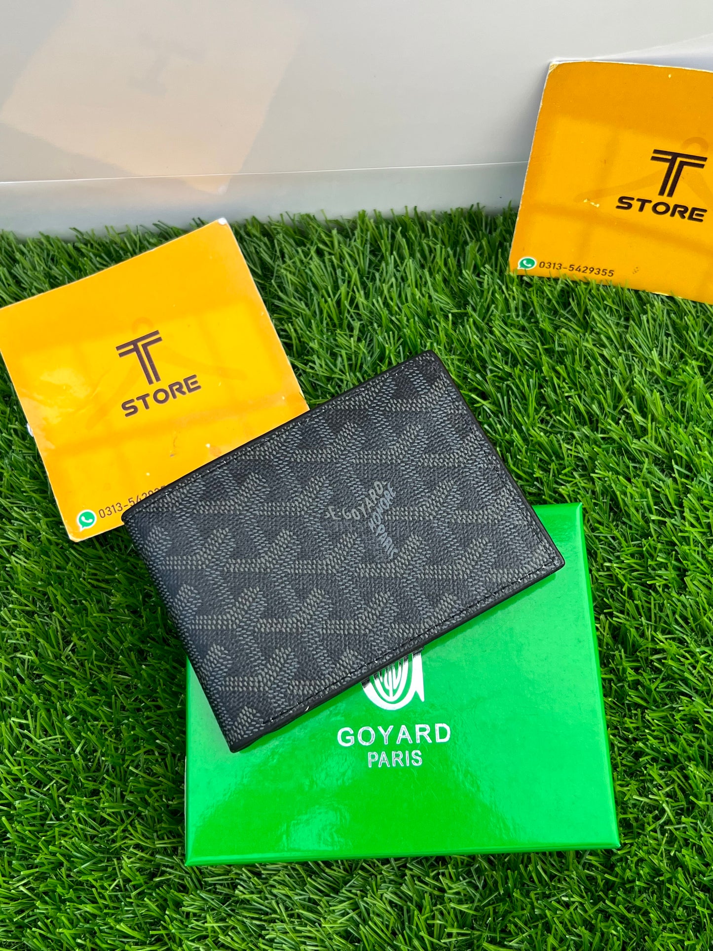 Goyard Black Printed Slim Wallet