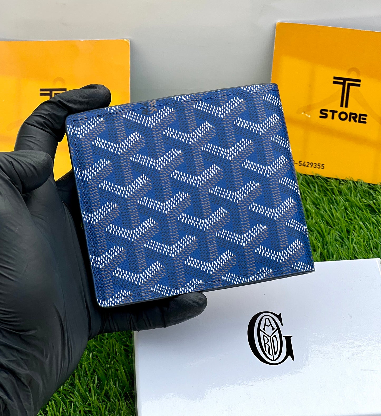 Goyard Blue Printed Wallet