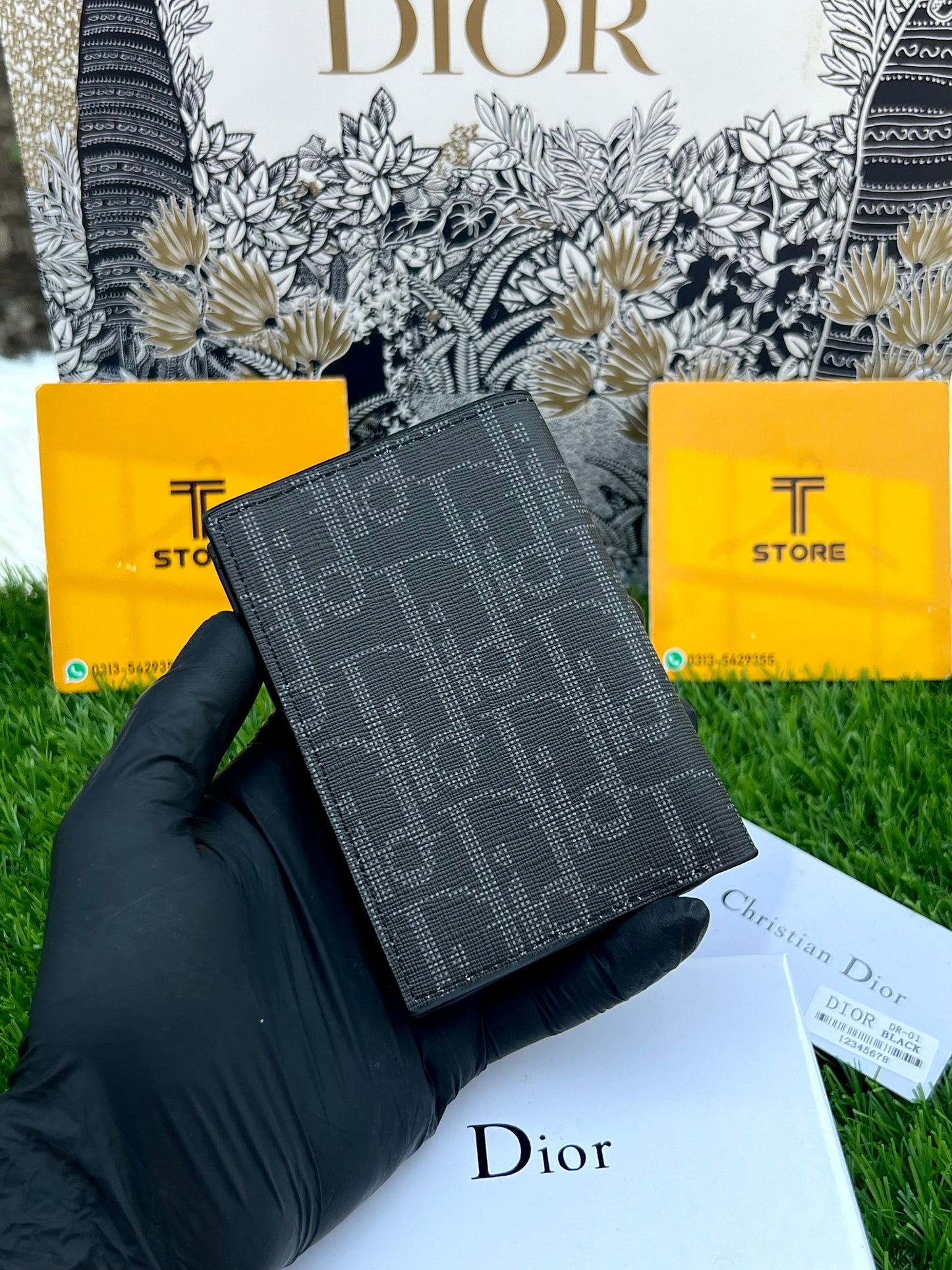 Dior Black Pocket Organizer/Cardholder + Cash Pocket