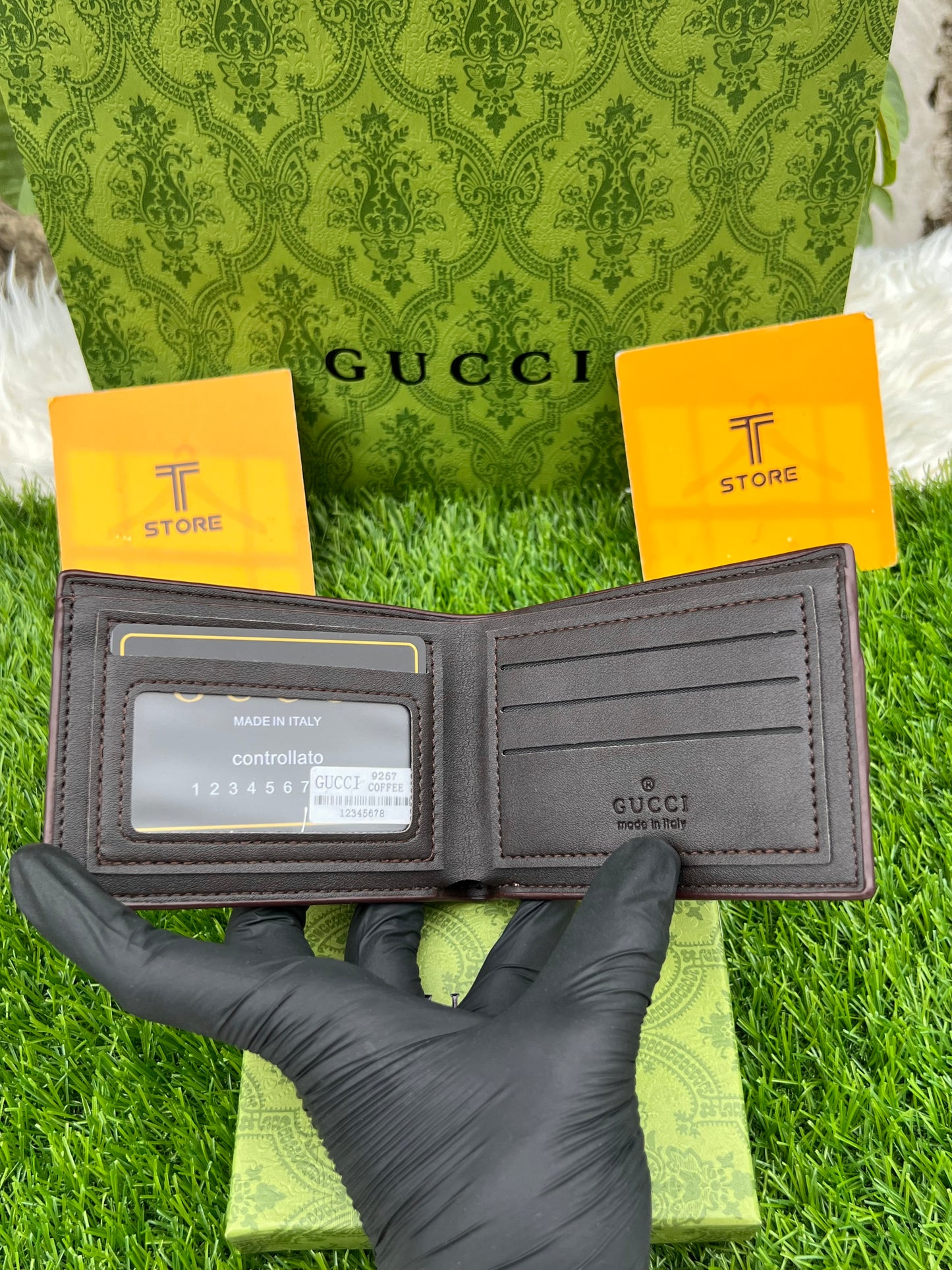 Gucci Middle Brown Strip Wallet