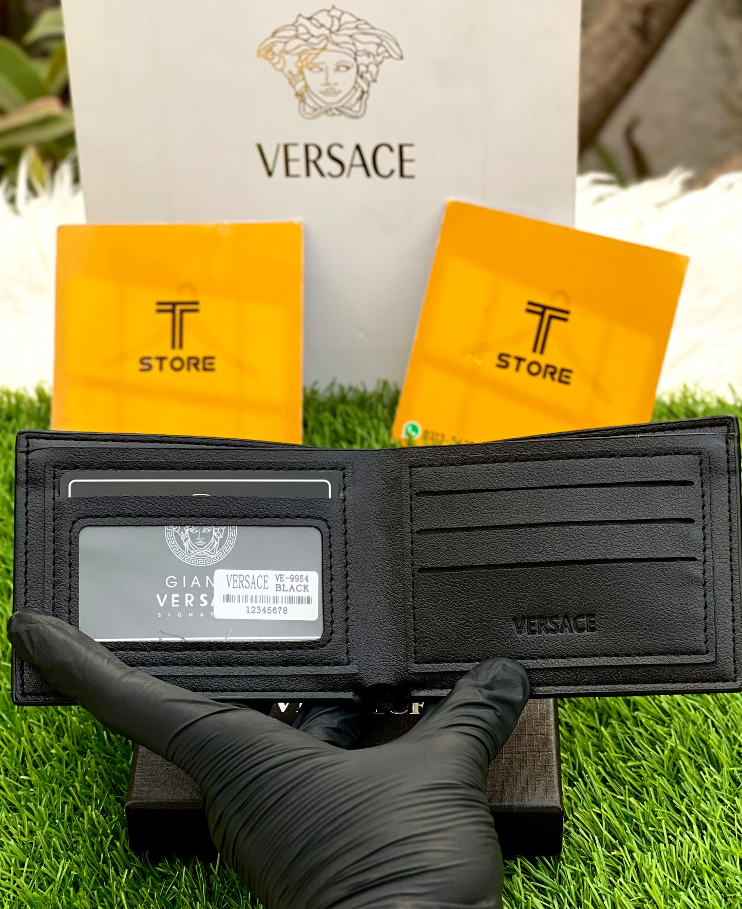 Versace Black Middle Logo Wallet