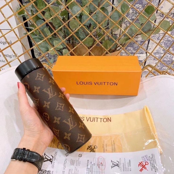 LV Monogram Brown Thermo Flask LED Display Temperature Bottle