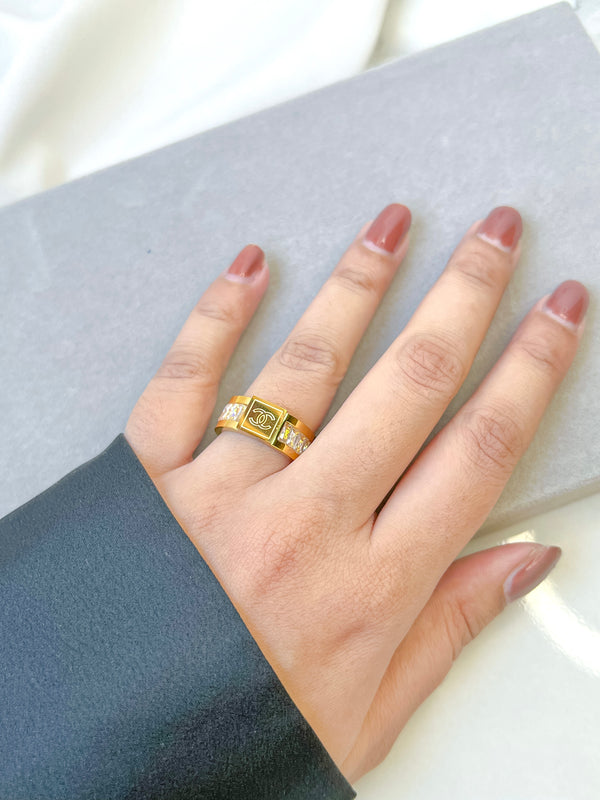 Chanel Logo Golden Ring