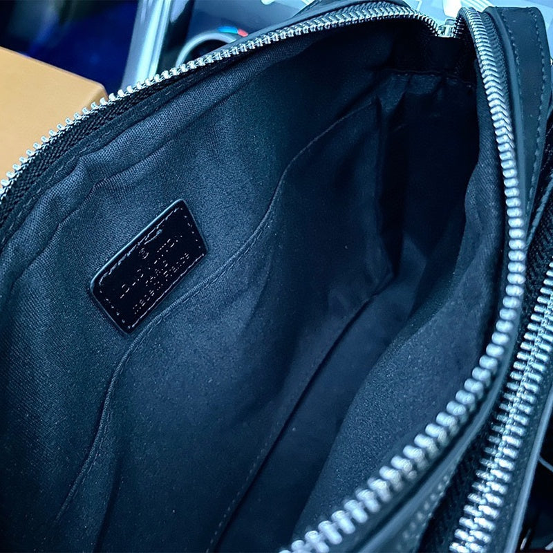 LV Grey Black Monogram Trio Messenger Bag