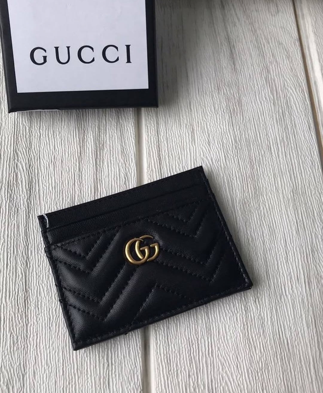 Gucci Black Plain Logo Cardholder