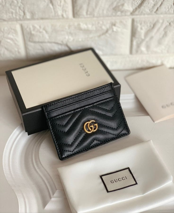 Gucci Black Plain Logo Cardholder
