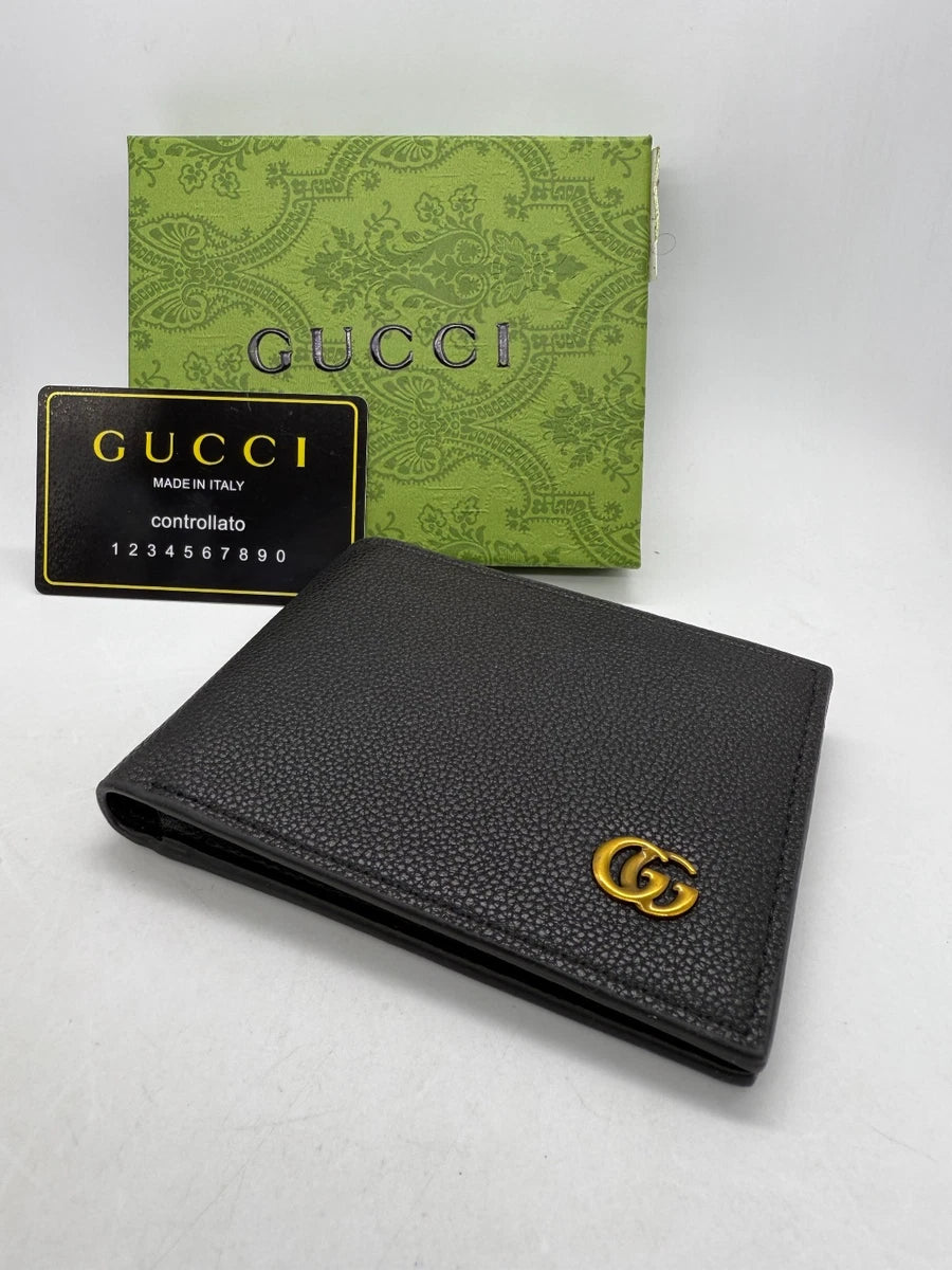 Gucci Black GG Plain Wallet