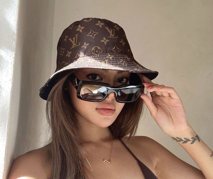 LV Monogram Brown Hat
