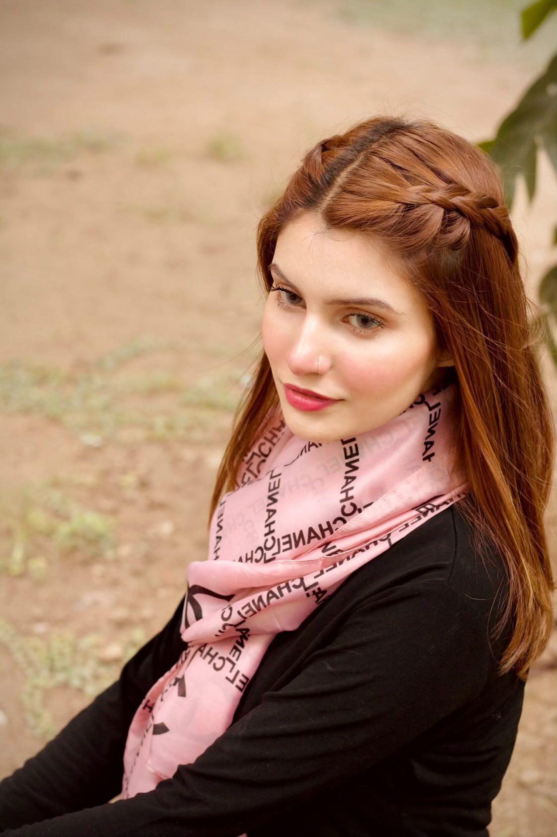 Chanel Printed Pink Silk Scarf