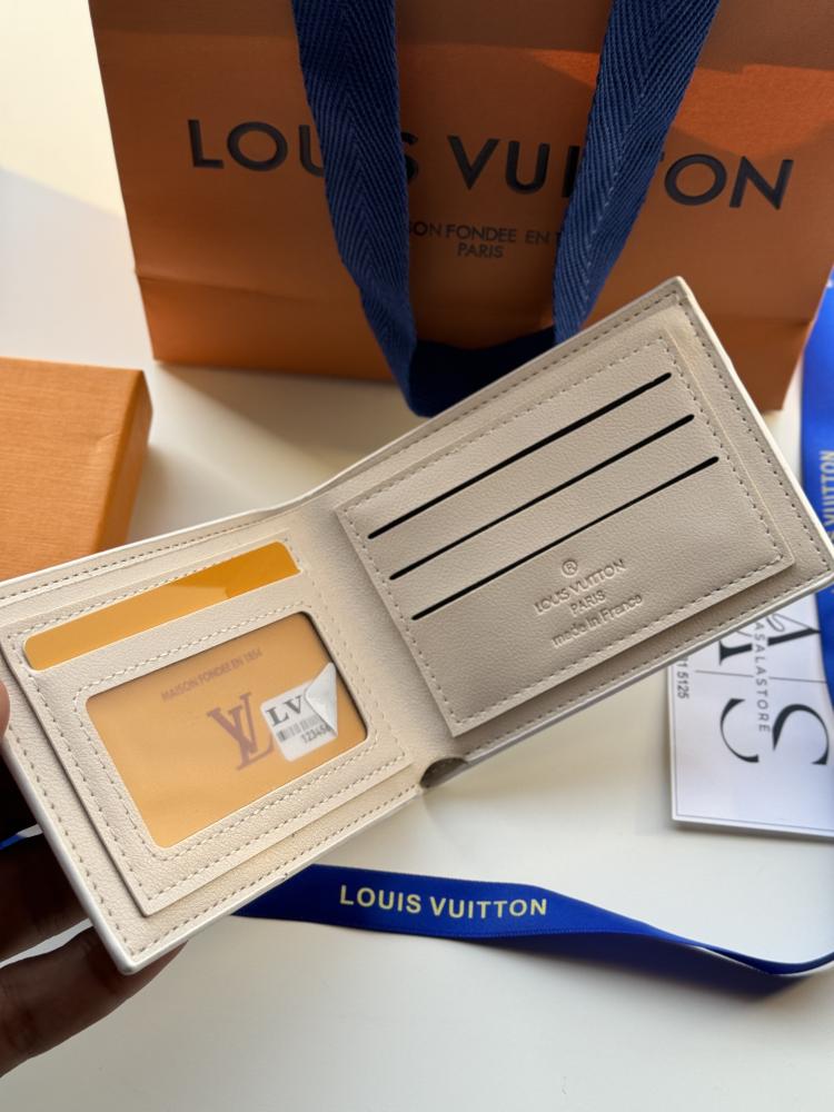 LV White Monogram Printed Wallet