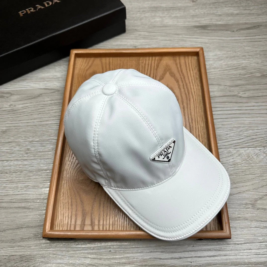 Prada White Front Logo Cap