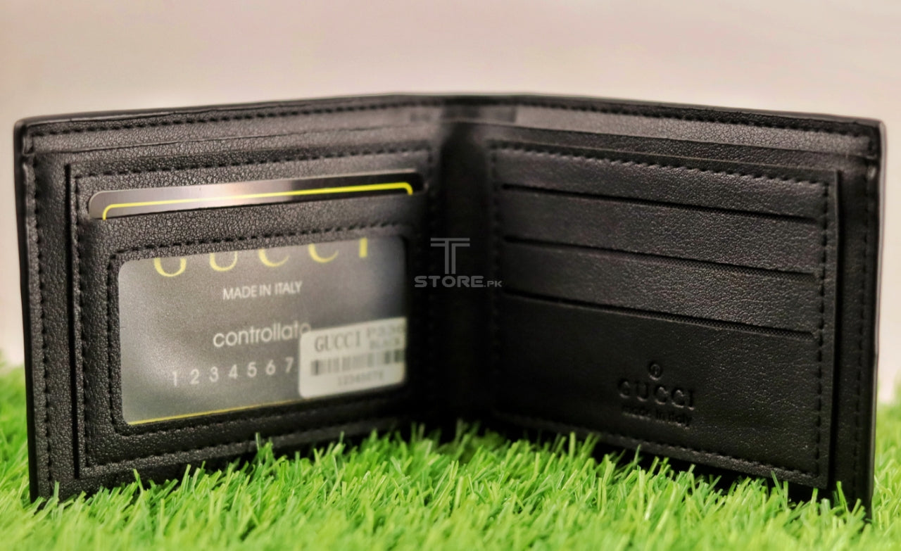 Gucci Bee Strip Black Wallet