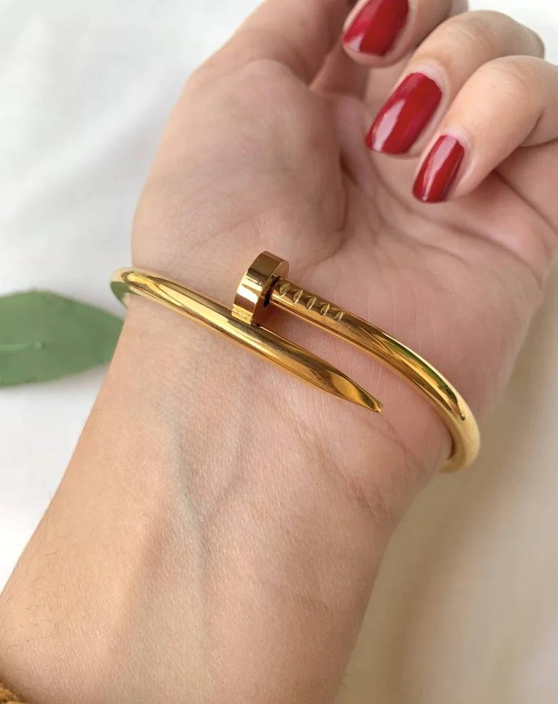 Cartier Golden Juste Un Clou Nail Bangle - T Store.pk