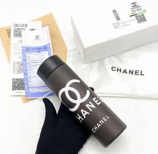 Chanel Black Thermo Flask LED Display Temperature Bottle