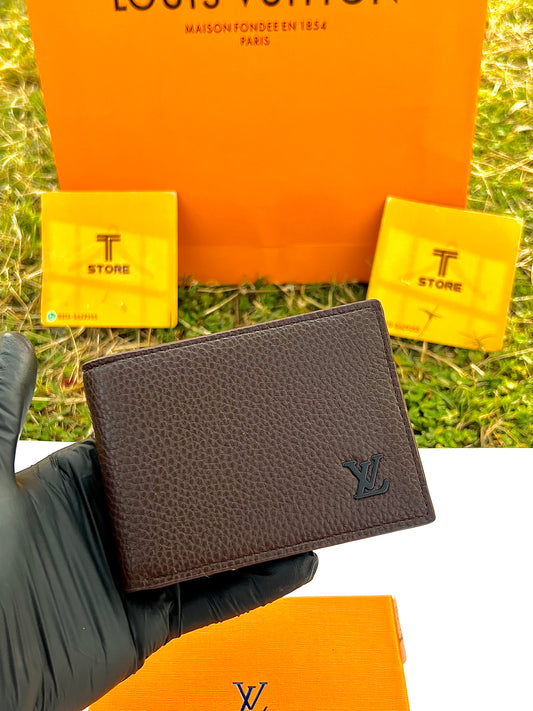 LV Brown Plain Logo Wallet