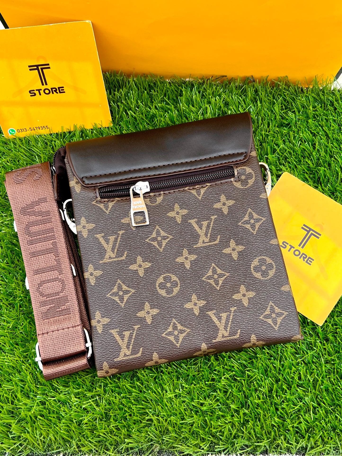 LV Monogram Brown Flower Crossbody Bag
