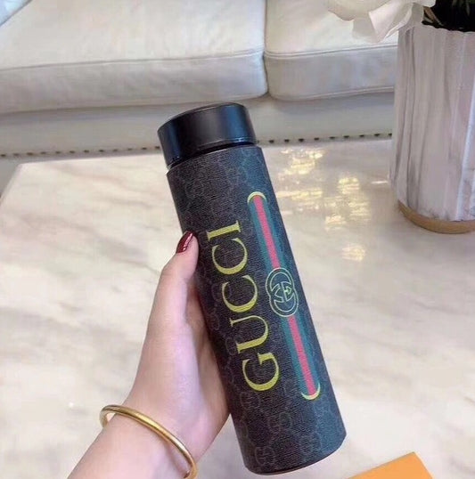Gucci Black Strip Thermo Flask LED Display Temperature Bottle