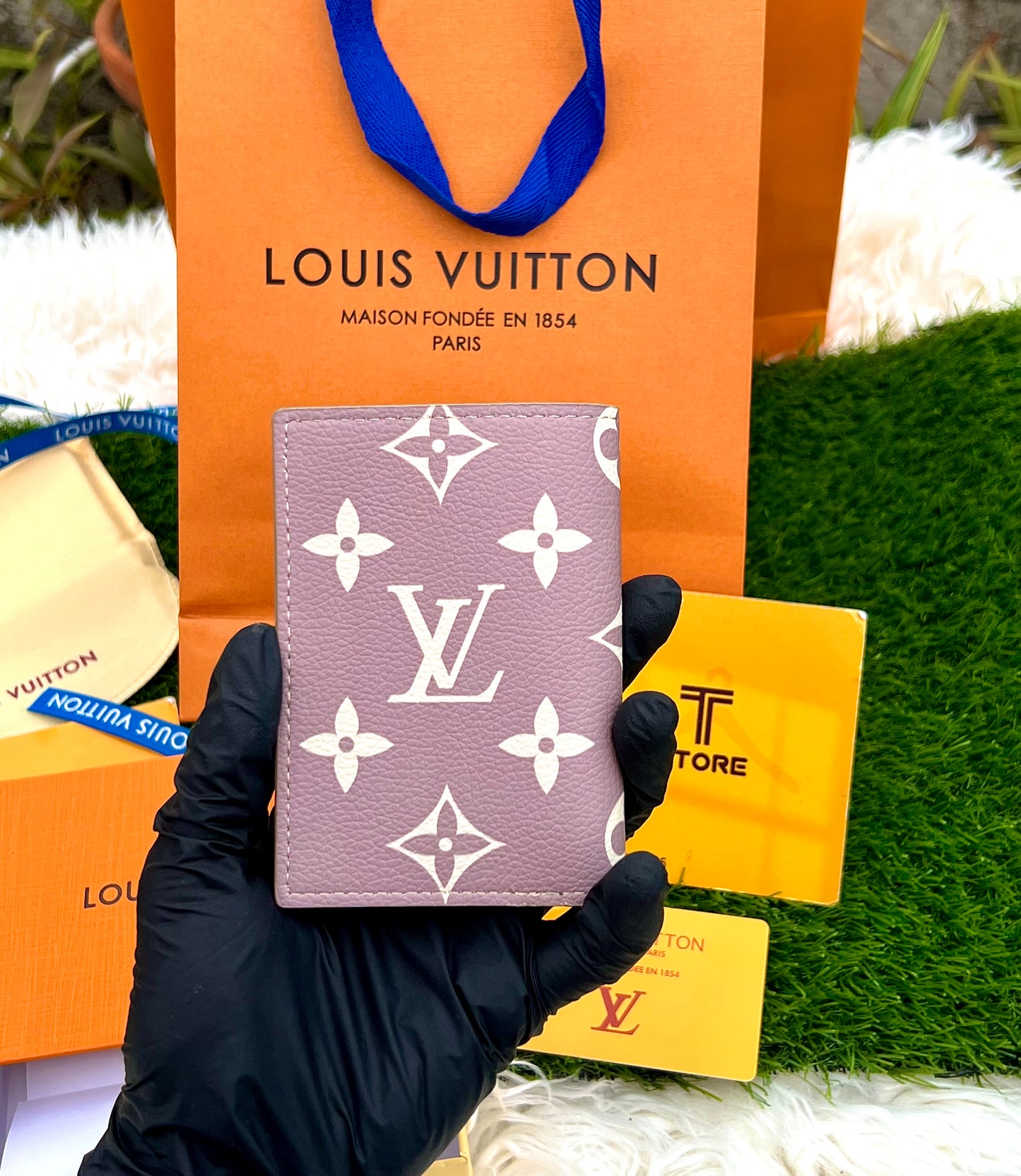 LV Pink Pocket Organizer/Cardholder + Cash Pocket with Complete Packaging