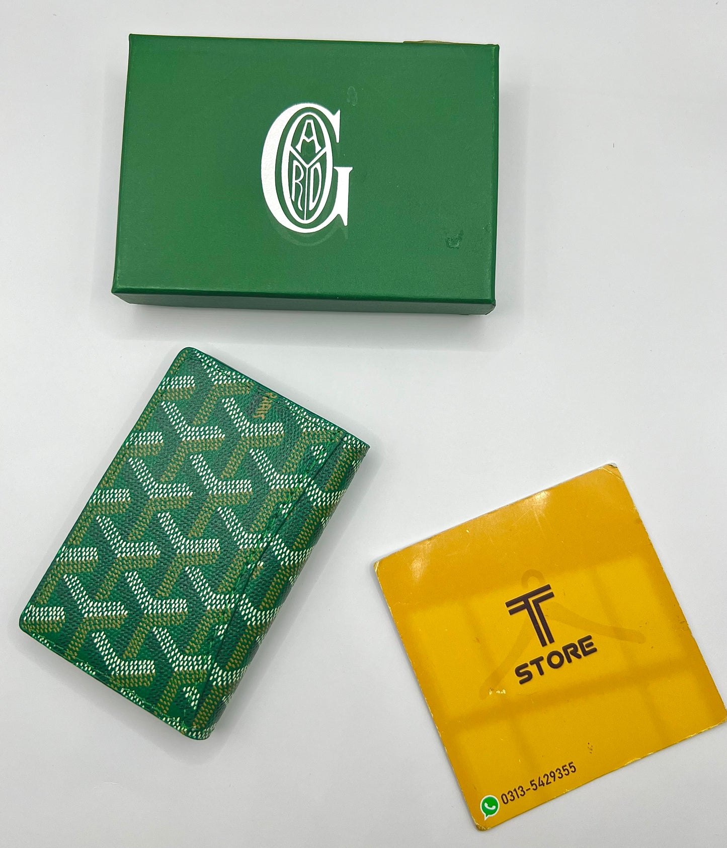 Goyard Green Printed Saint Pierre Pocket Organizer/Cardholder