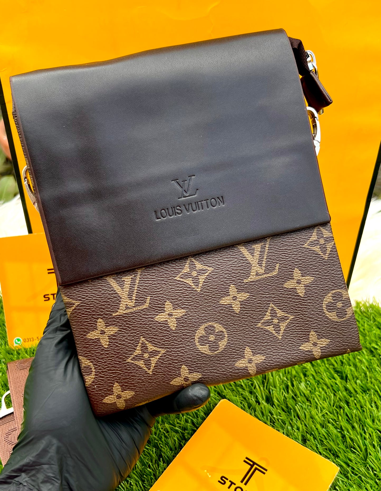 LV Monogram Brown Flower Crossbody Bag