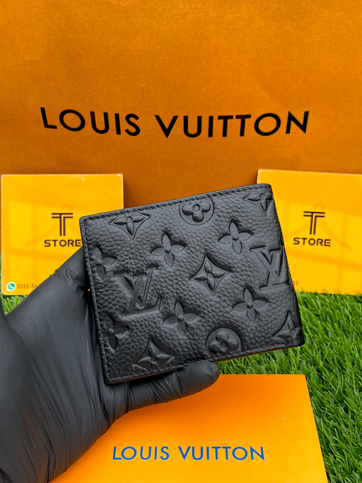 LV Embossed Genuine Leather Wallet