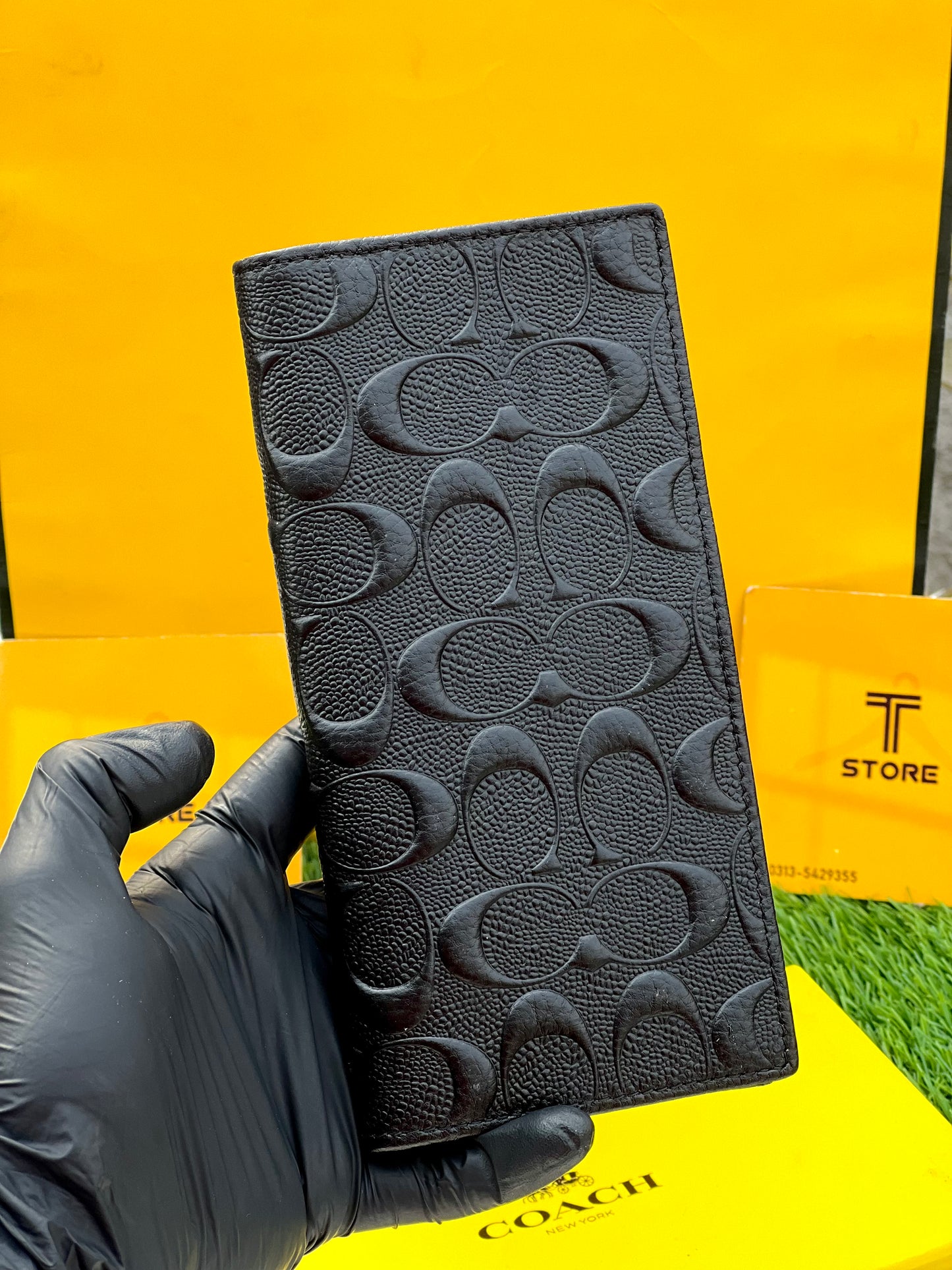 Coach Embossed Genuine Leather Long Wallet