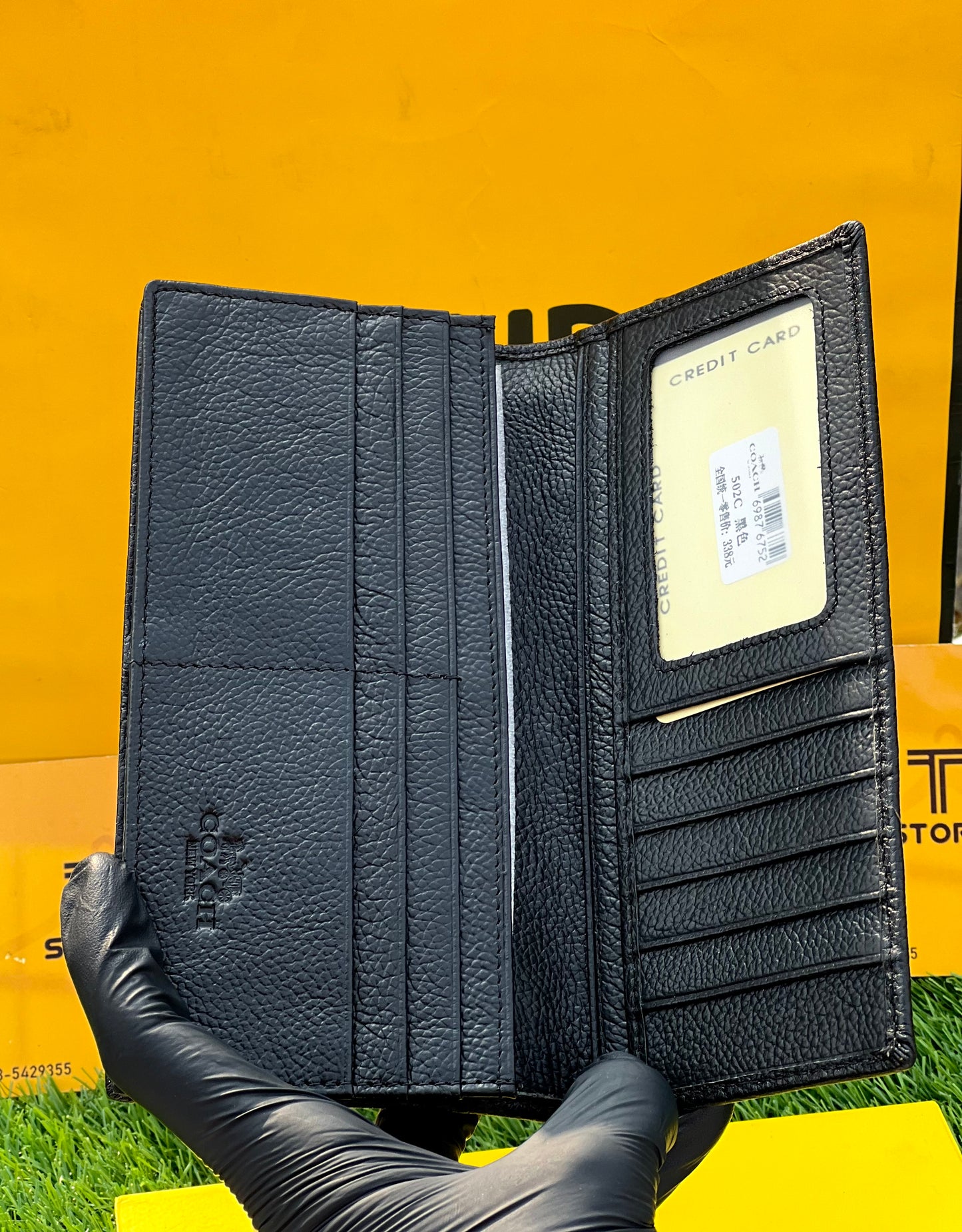 Coach Embossed Genuine Leather Long Wallet