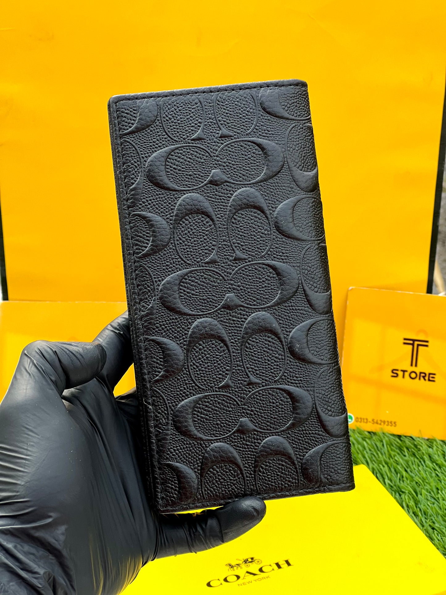 Coach Embossed Genuine Leather Long Wallet